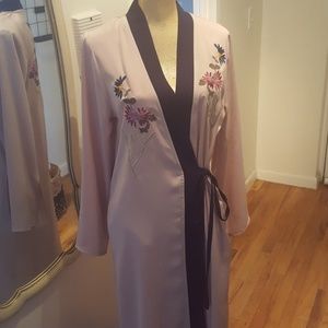 Topshop floral embroidered tiger duster kimono